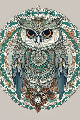 A mandala with owl