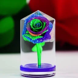 transparent multicolor crystal rose