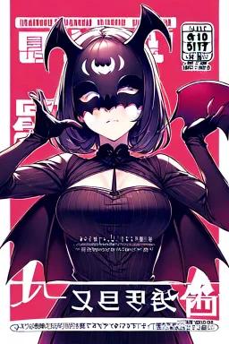 girl with demon mask in the middle of the room, line arts, manga cover