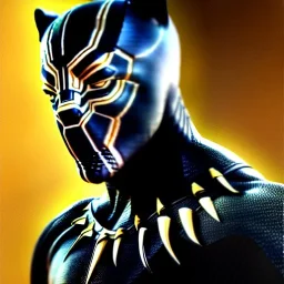 ultra detailed fullbody portrait in oil of Black Panther Golden armor suit ,soft light atmosphere, extremely detailed digital painting, extremely detailed face,crystal clear eyes, in the style of Keith Parkinson and Ohrai Noriyoshi and Ken Kelley robert e howard and pablo oliveira , mystical colors,intrincate details, perfectly centered image, perfect composition, rim light, beautiful lighting,8k, stunning scene, raytracing