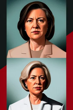 Portraits of powerful female politicians
