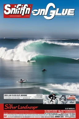 SNIFFIN’ GLUE magazine high res PHOTO COVER by Gary Godel: special Landifornia at Hossegor-Capbreton, guest star: the Silver Surfer