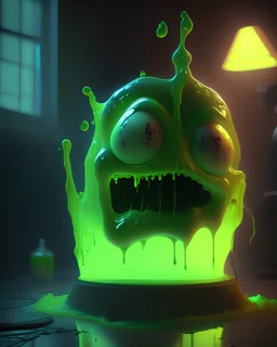 talking slime, cinematic lighting