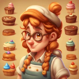 a cartoon character thirty years old confectioner , an ultrafine detailed painting by senior character artist, featured on polycount, sots art, artstation hd, 2d game art, behance hd