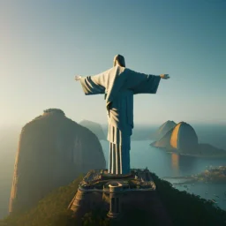 Christ the Redeemer, spring, flying birds, unreal engine 5, cinematic lighting, photorealistic, realistic, hyper detailed, 8k, octane render, cinema 4d