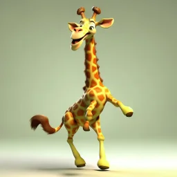 a giraffe is dancing