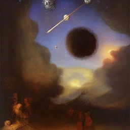 Rembrandt, space, stars, mutants