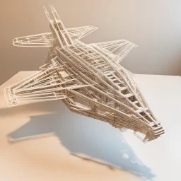 Starship made out of paper clips