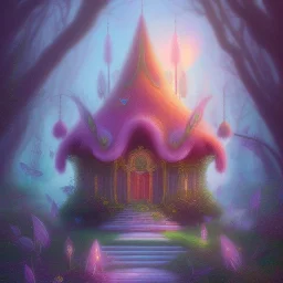 Temple of fairies like a dream within a dream within a dream pastel colors