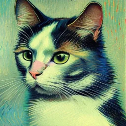 Portrait of a cat by Van Gogh