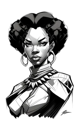 sketch black woman supervillan