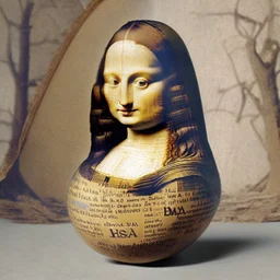 the Mona Lisa on an Easter egg by "da Vinci"