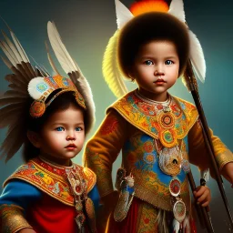 indigenous child, bright, luminous