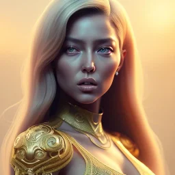 intricate stunning highly detailed girl hadise by artgerm and edouard bisson, pale eyes, long blonde hair, portrait, soft studio lighting, ultra realistic gold filigree detailed bodice, photorealistic, octane render, unreal engine, hyper detailed, volumetric lighting, hdr, octane render, 4k, 8K