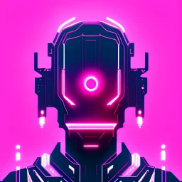 pink short logo in cyberpunk style