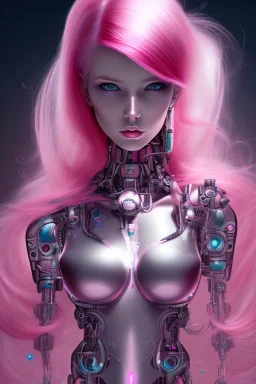 cyborg, pink hair, sexy, perfekt, real, dream