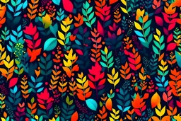 a high quality seamless shape pattern, each abstract seamless, Abstract pattern with concept of nature colorful floral small leaves, 8k, illustration