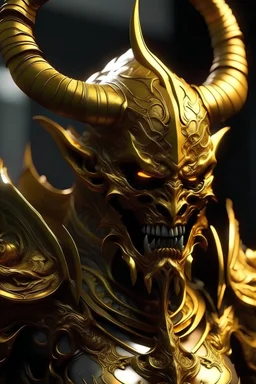beautiful gold accent demon