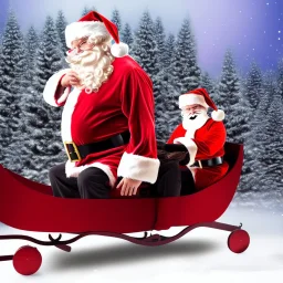 photo, santa claus sleigh, giant spiders