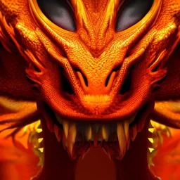 orange dragon, dragon portrait, portrair, dragon head, dragon face, big eyes, fangs, dragon with horns, 8k resolution, high-quality, fine-detail, fantasy, incredibly detailed, ultra high resolution, 8k, complex 3d render, cinema 4d