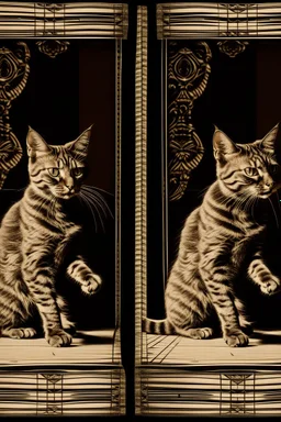 Stereoscope pattern image of a cat