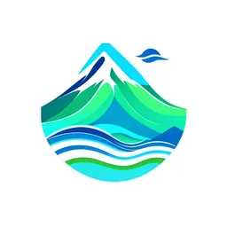 Logo for Soundview Directory SoundView Directory Logo Concept: An abstract logo combining the elements of a sound wave and a mountain silhouette, creating a unique and memorable mark. The wave represents the Puget Sound, while the mountain reflects the majestic landscapes surrounding Seattle. The gradient of blue and green shades conveys a sense of diversity and inclusivity.