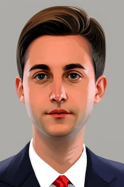 young pretty male politician portrait