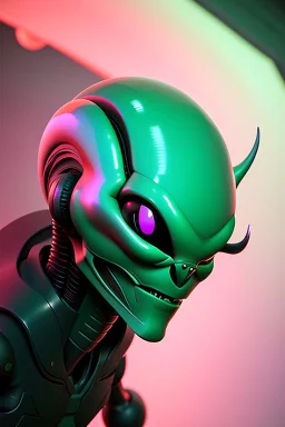 Alien Jack-In-Irons,delicate colors in the foreground, full of details, smooth, light effect，vaporwave colorful, smooth, extremely sharp detail, finely tuned detail, ultra high definition, 8 k, unreal engine 5, ultra sharp focus