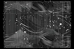 Cypher culture represented as lines and dots abstract shapes