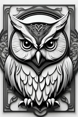 logo design, bunchy, 3d lighting, white owl, highly detailed face, cut off, symmetrical, friendly, minimal, round, simple, cute