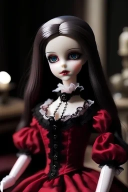 jeune femme vampire cosplay poupée