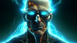 Create digital arts of Electric man