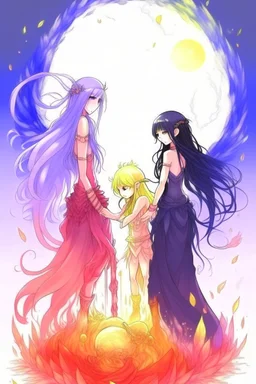 Yakın iki arkadaş pembe ve mor