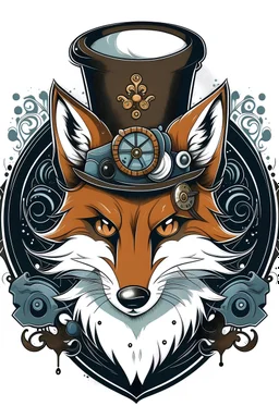 Logo fox ice dry snow steampunk