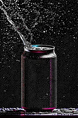 Energy drink with droplets on is