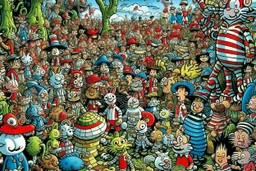 where's Wally type of image but istead of Wally it's a cat.