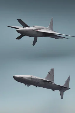 ideation aeroplane airmed inspired by shark with side view, quarter view and front view