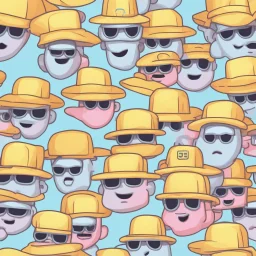 Engineer hat emoji, pastel colors