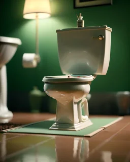 Toilet scene, donald trump sitting with his pants down and defecating, realistic photo, Wes Anderson style, concept art, smooth, unreal engine 5, god lights, ray tracing, RTX, lumen lighting, ultra detail, volumetric lighting, 3d.