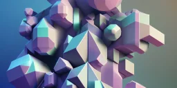 grey 3D colorful geometric installation, simplistic, studio lighting, C4D, 16k, Behance, Artstation, centered, top down camera, vibrant