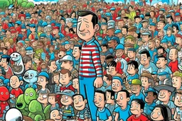 where's Wally but with elon musk big image city