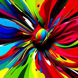 color explosion 3d background picasso