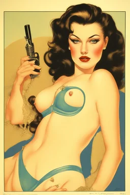 80s Erotic Art: Larry & Alberto Vargas' Sleazy Vegas Lady | Stable Diffusion Online