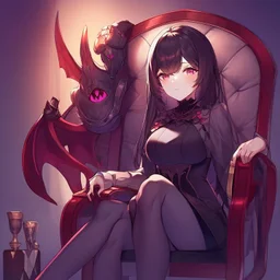 Rouge the Bat, sitting in a chair