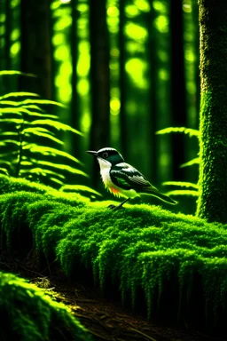 Picture of a bird in the forest
