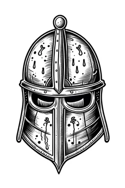 logo depicting a medieval helmet, white background