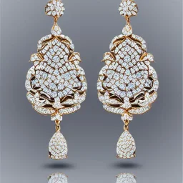 dangling diamond earrings, breathtaking, highly ornate, delicate, intricate, photorealistic, high fashion, jewellery, luxury, designer