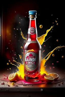 brand campaign for a new drink with orange and chili flavour with Grand Theft Auto V explosion high resolution