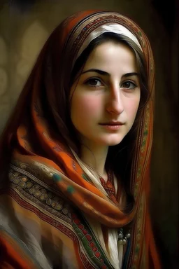 Turkey art beautiful moslem woman age 22 th