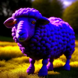 a purple sheep look like a sun